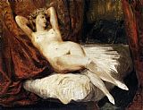 Eugene Delacroix Female Nude Reclining on a Divan painting